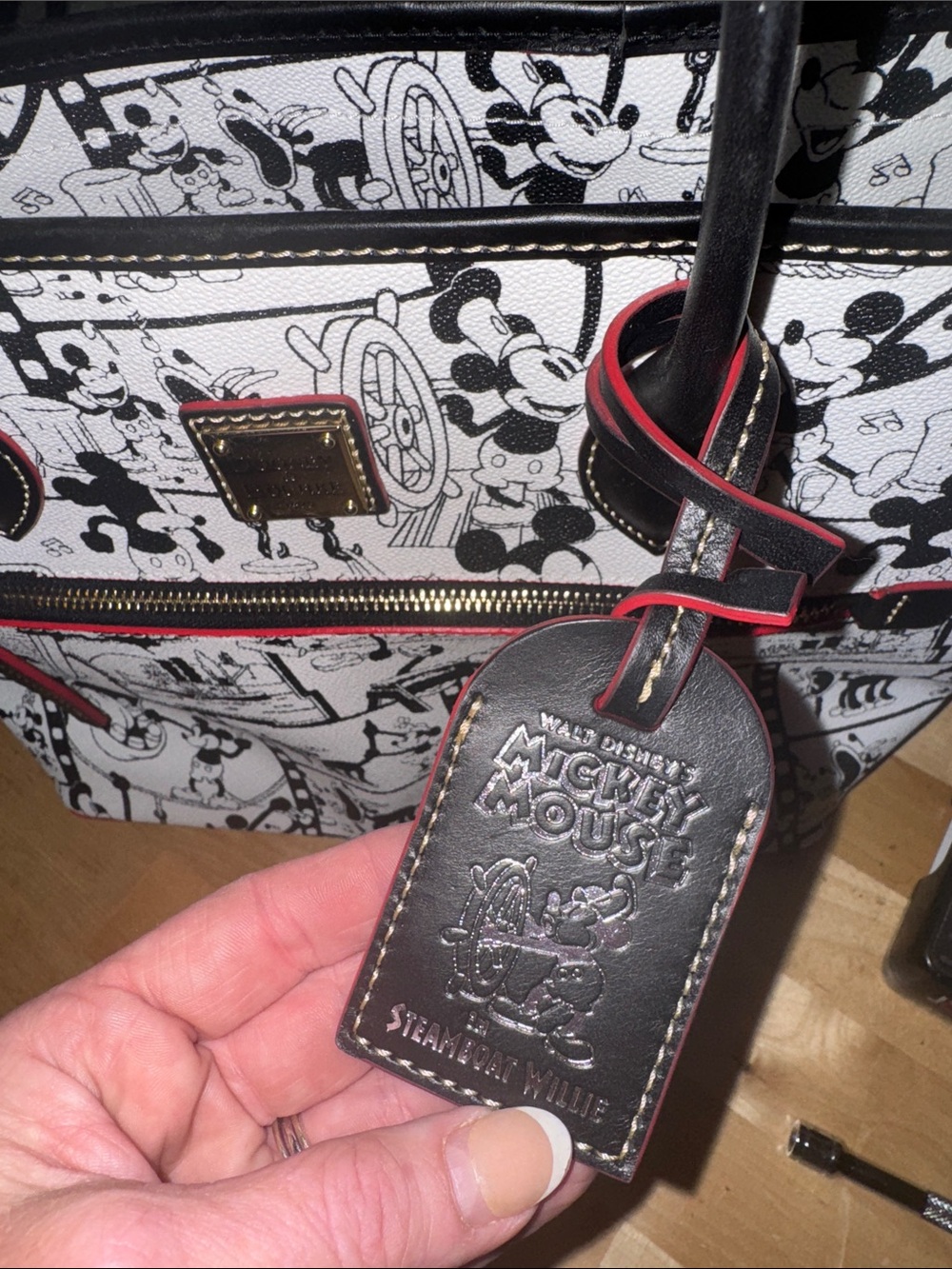 DOONEY & BOURKE Steamboat Willie Mickey Mouse Disney Purse Large Tote Bag - Picture 3 of 14